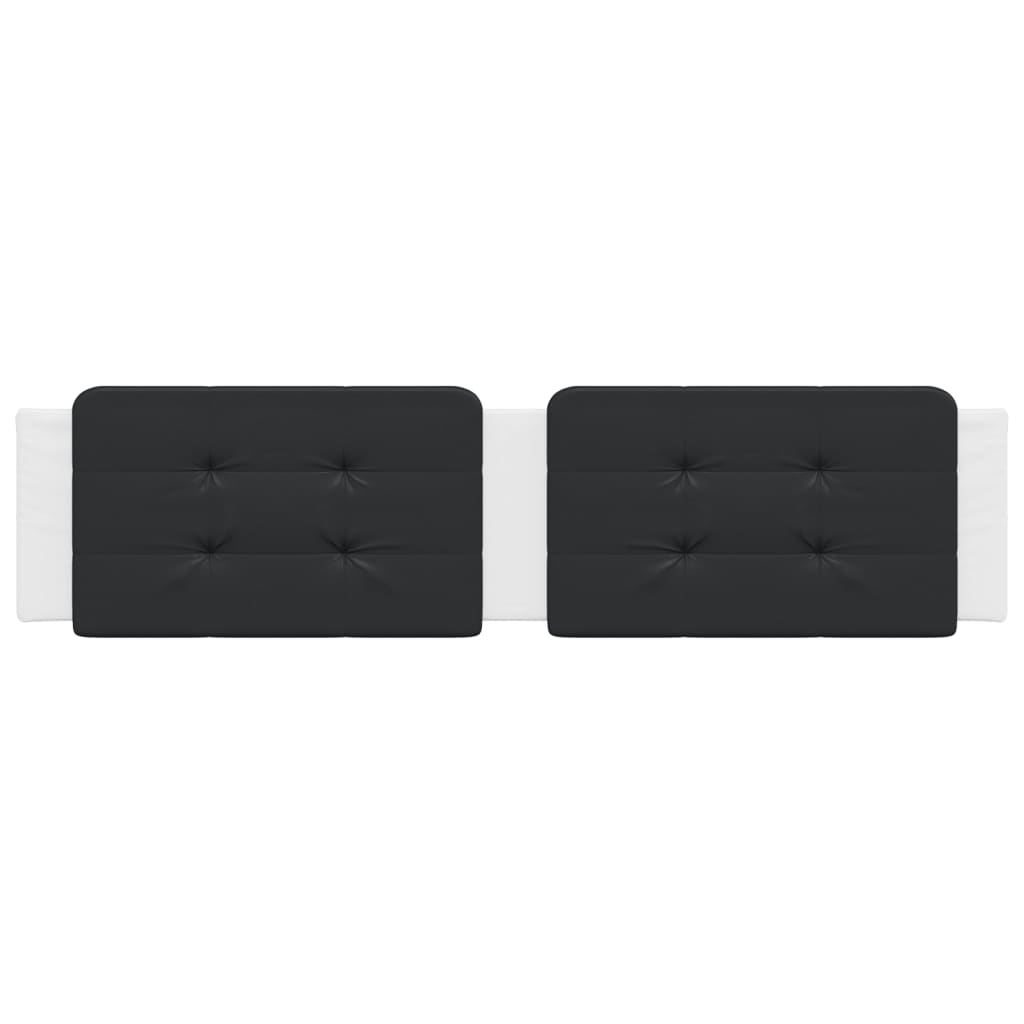 Headboard Cushion "Zadar" Black and White 200 cm Faux Leather