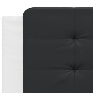 Headboard Cushion "Zadar" Black and White 200 cm Faux Leather