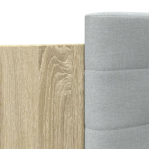 Sängram med huvudgavel sonoma-ek 120x200 cm konstruerat trä