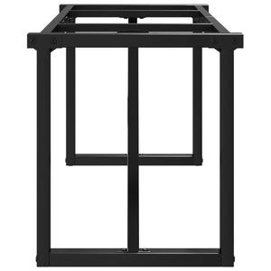 Bordsben för soffbord O-ram 140x30x43 cm stål