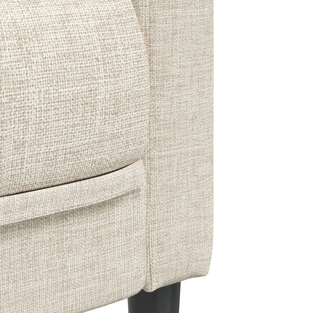 Soffgrupp 2 delar gräddvit tyg