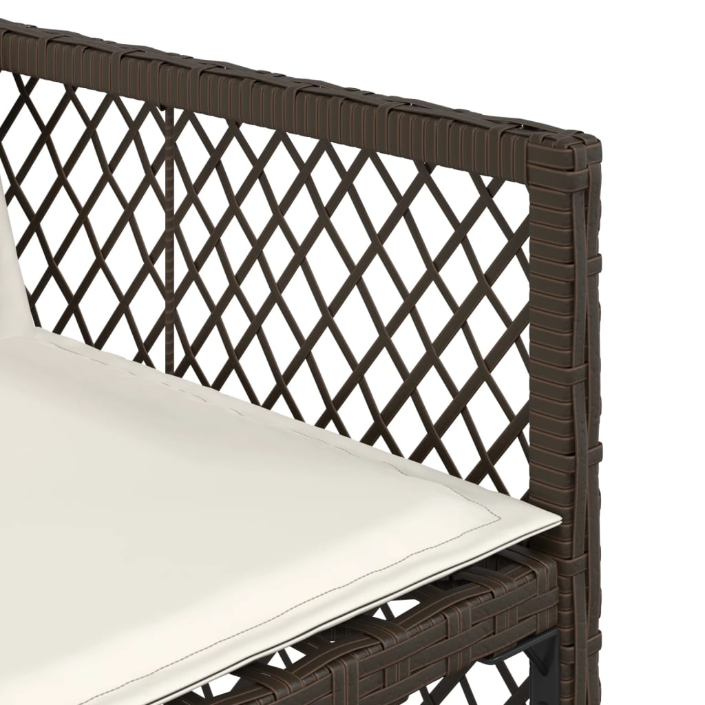 Matgrupp för trädgården 7 delar brun konstrotting