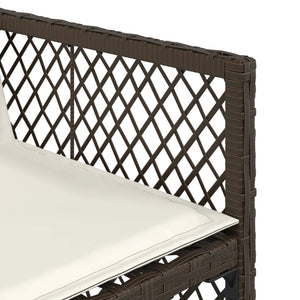 Matgrupp för trädgården 7 delar brun konstrotting