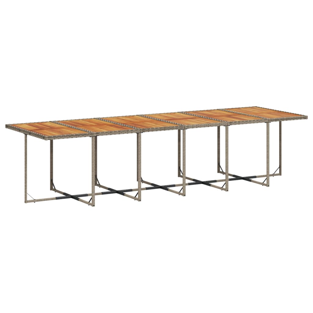 Matgrupp för trädgården med dynor 17 delar grå konstrotting