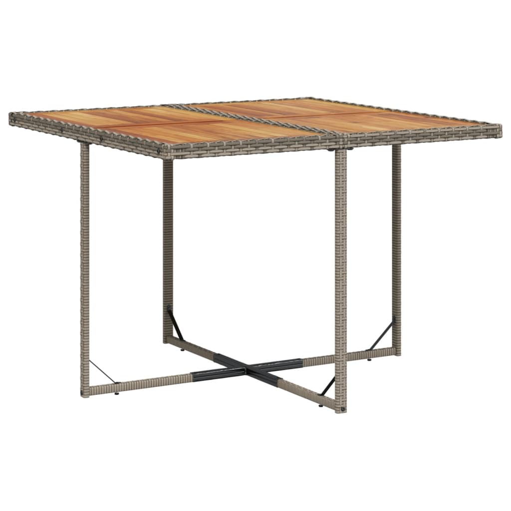 Matgrupp för trädgården med dynor 9 delar grå konstrotting