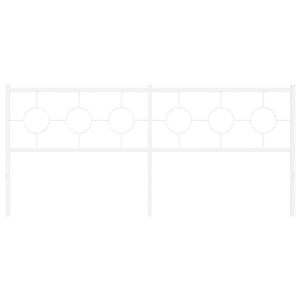 Huvudgavel metall vit 193 cm