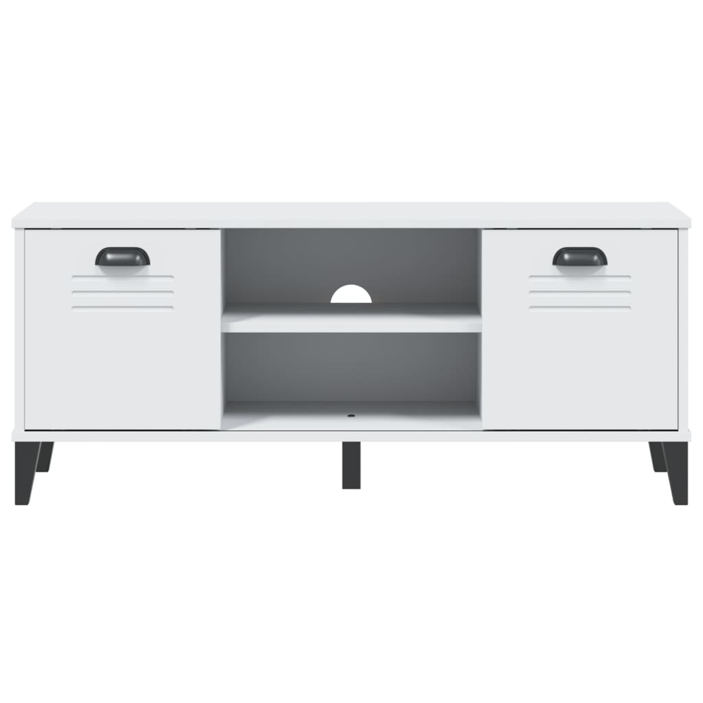 Skobänk VIKEN vit 106x35x45 cm konstruerat trä