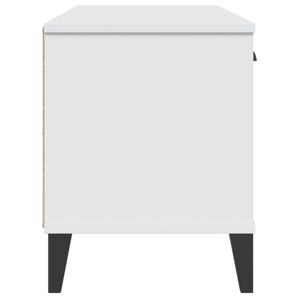 Skobänk VIKEN vit 106x35x45 cm konstruerat trä