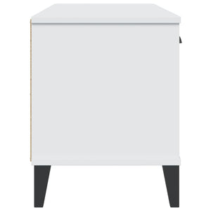 Skobänk VIKEN vit 106x35x45 cm konstruerat trä