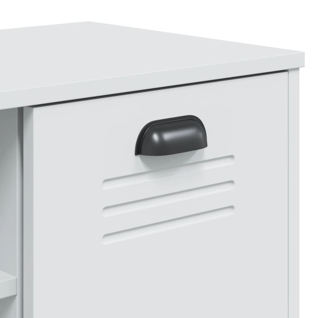 Skobänk VIKEN vit 106x35x45 cm konstruerat trä