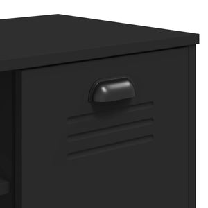 Skobänk VIKEN svart 106x35x45 cm konstruerat trä