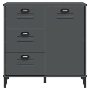 Sidobord VIKEN antracitgrå 80x40x80 cm konstruerat trä