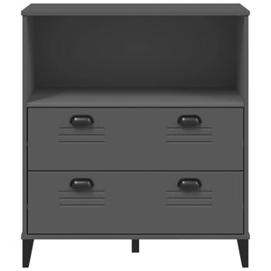 Bokhylla VIKEN antracitgrå 80x40x90 cm konstruerat trä