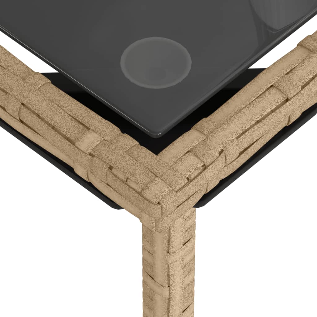 Soffgrupp för trädgården 3 delar med dynor beige konstrotting