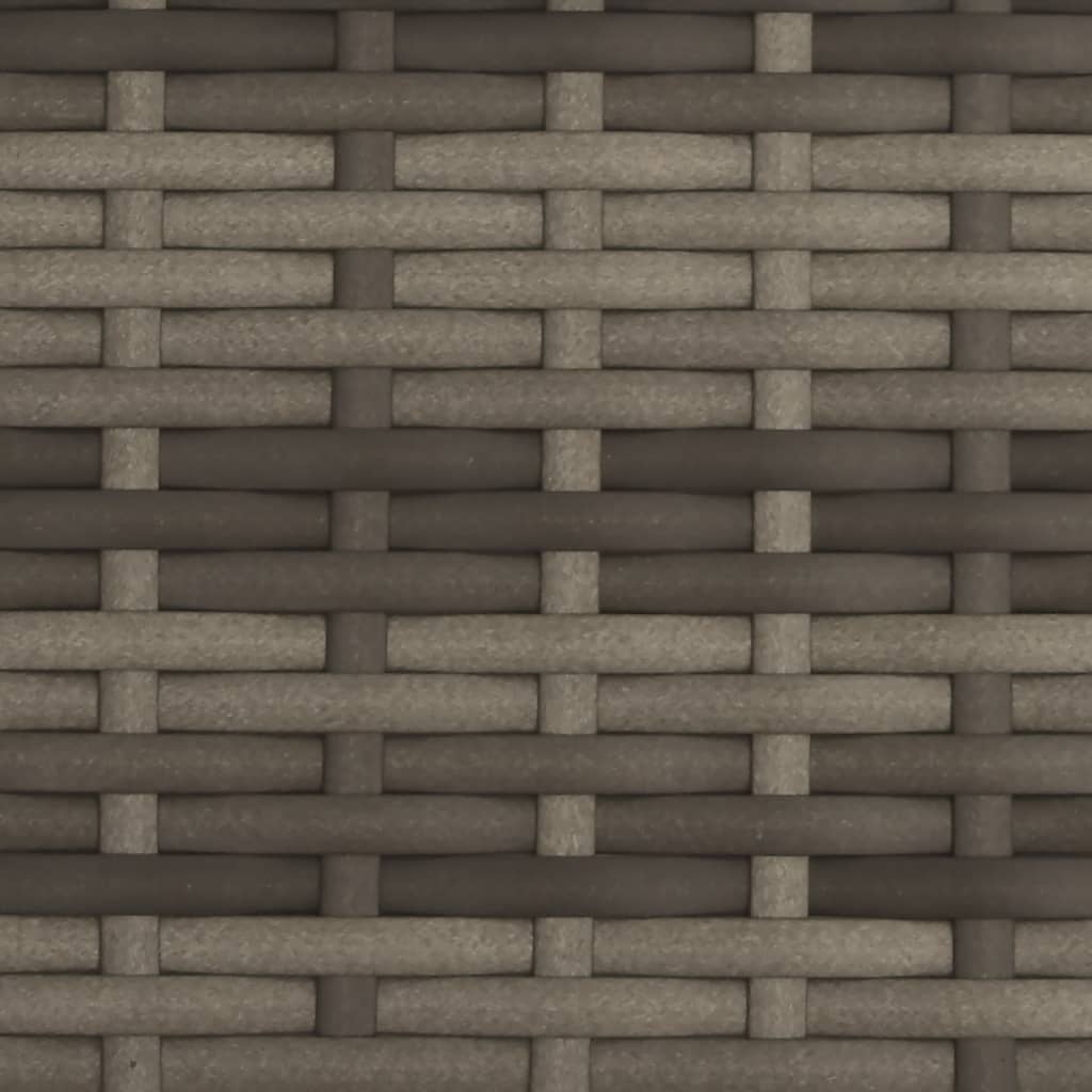 Dubbel solsäng med baldakin och kuddar grå polyrotting