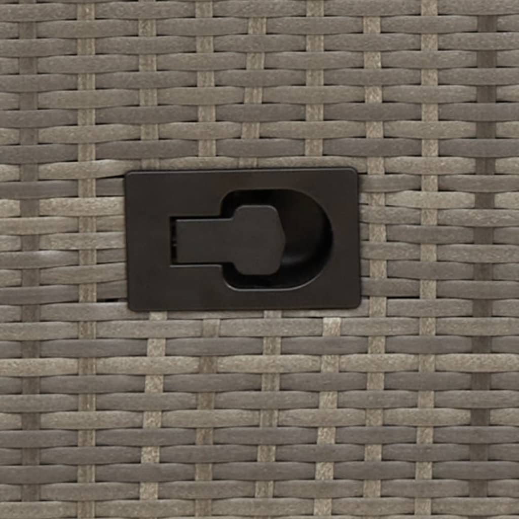 Caféset med dynor 3 delar grå konstrotting