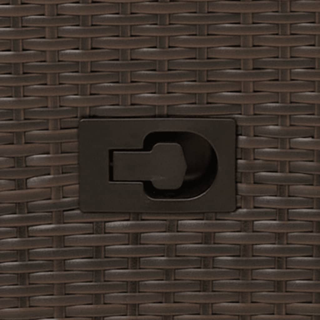 Justerbara trädgårdsstolar 2 st med dynor brun konstrotting