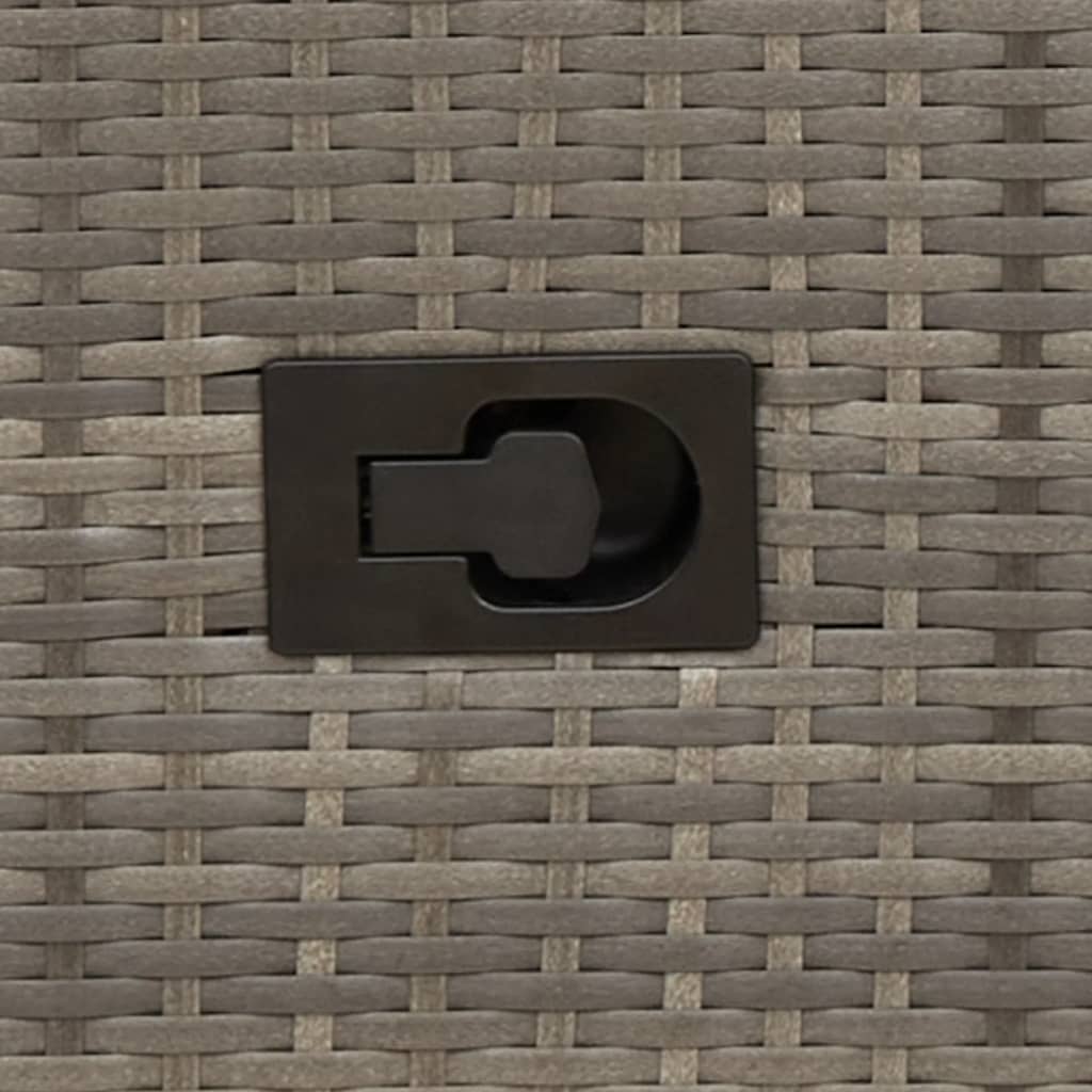 Trädgårdsstolar 2 st med dynor grå konstrotting