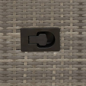 Trädgårdsstolar 2 st med dynor grå konstrotting