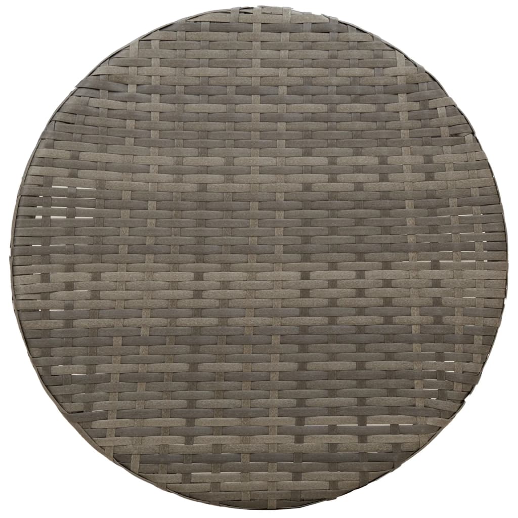 Caféset med dynor 3 delar grå konstrotting