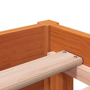 Dagbädd utan madrass vaxad brun 90x200 cm massiv furu