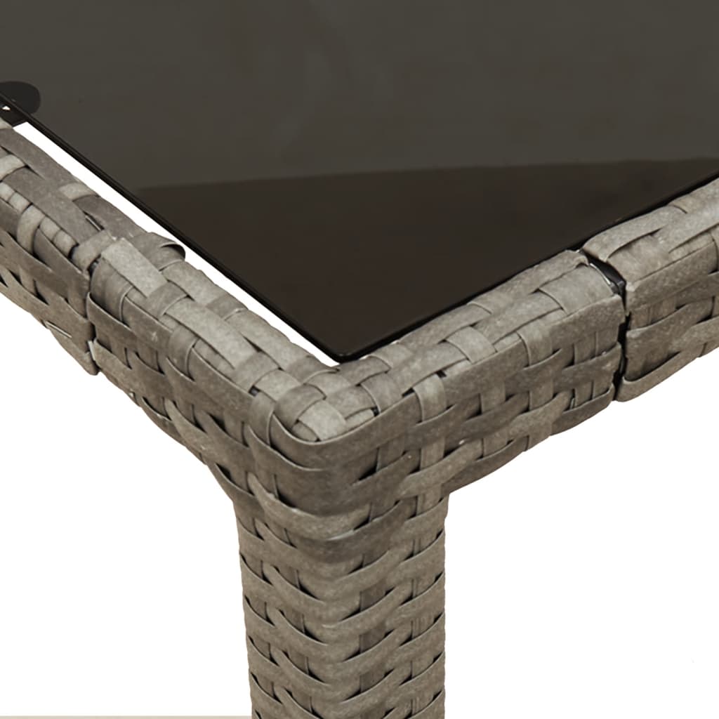 Caféset med dynor 3 delar grå konstrotting