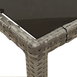 Caféset med dynor 3 delar grå konstrotting