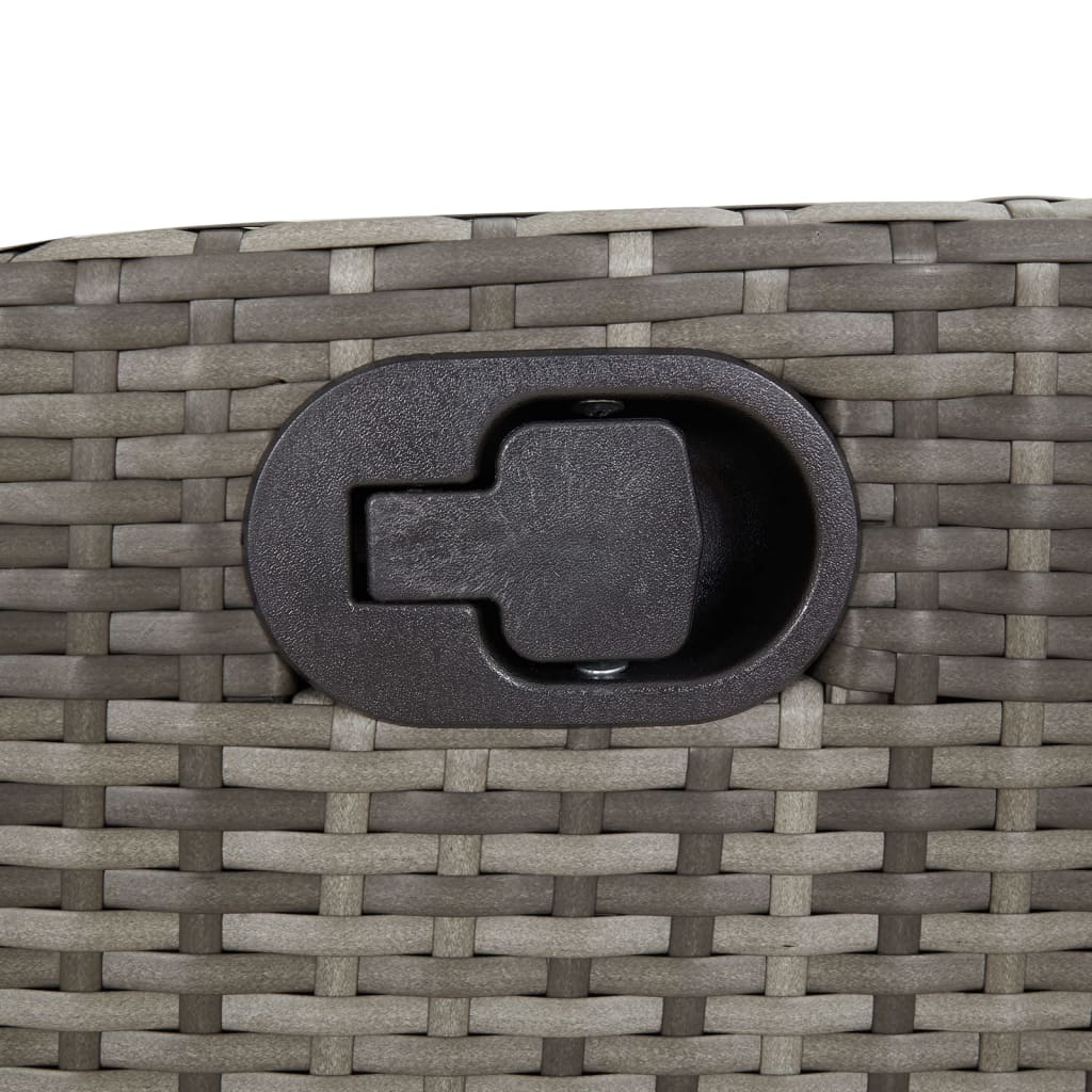 Matgrupp för trädgården med dynor 7 delar grå konstrotting