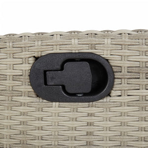 Matgrupp för trädgården med dynor 3 delar ljusgrå konstrottning