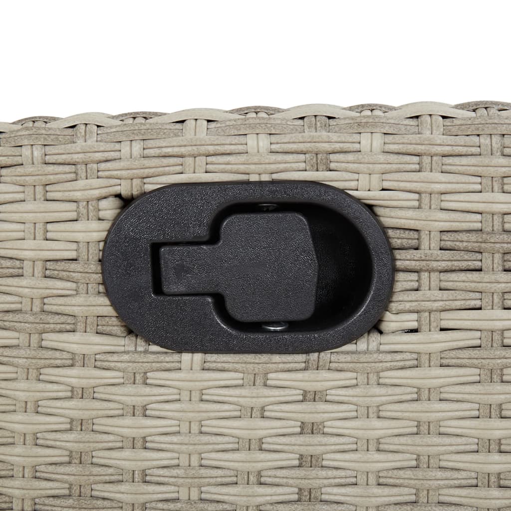 Matgrupp för trädgården med dynor 3 delar ljusgrå konstrottning