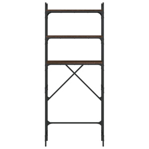 Tvättmaskinhylla brun ek 67x25x163 cm konstruerat trä