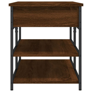 Skobänk brun ek 100x42,5x50 cm konstruerat trä