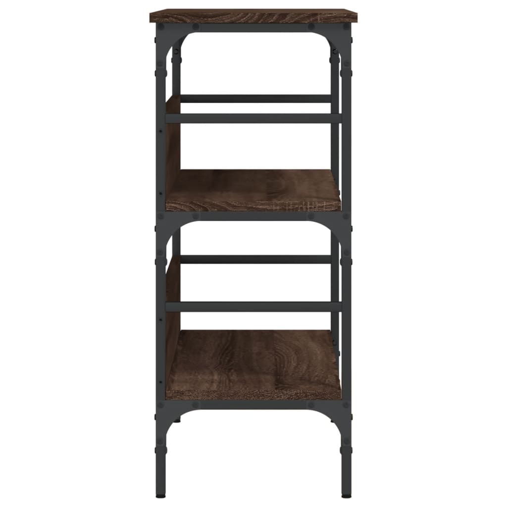 Avlastningsbord brun ek 75x32x75 cm konstruerat trä