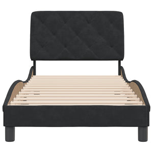 Bed Frame without Mattress Black 80x200 cm Velvet