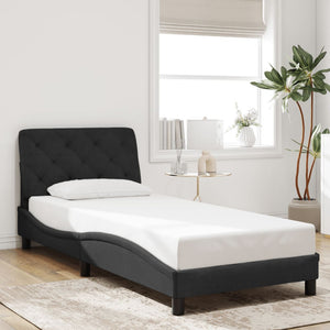 Bed Frame without Mattress Black 80x200 cm Velvet