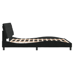 Bed Frame without Mattress Black 160x200 cm Velvet