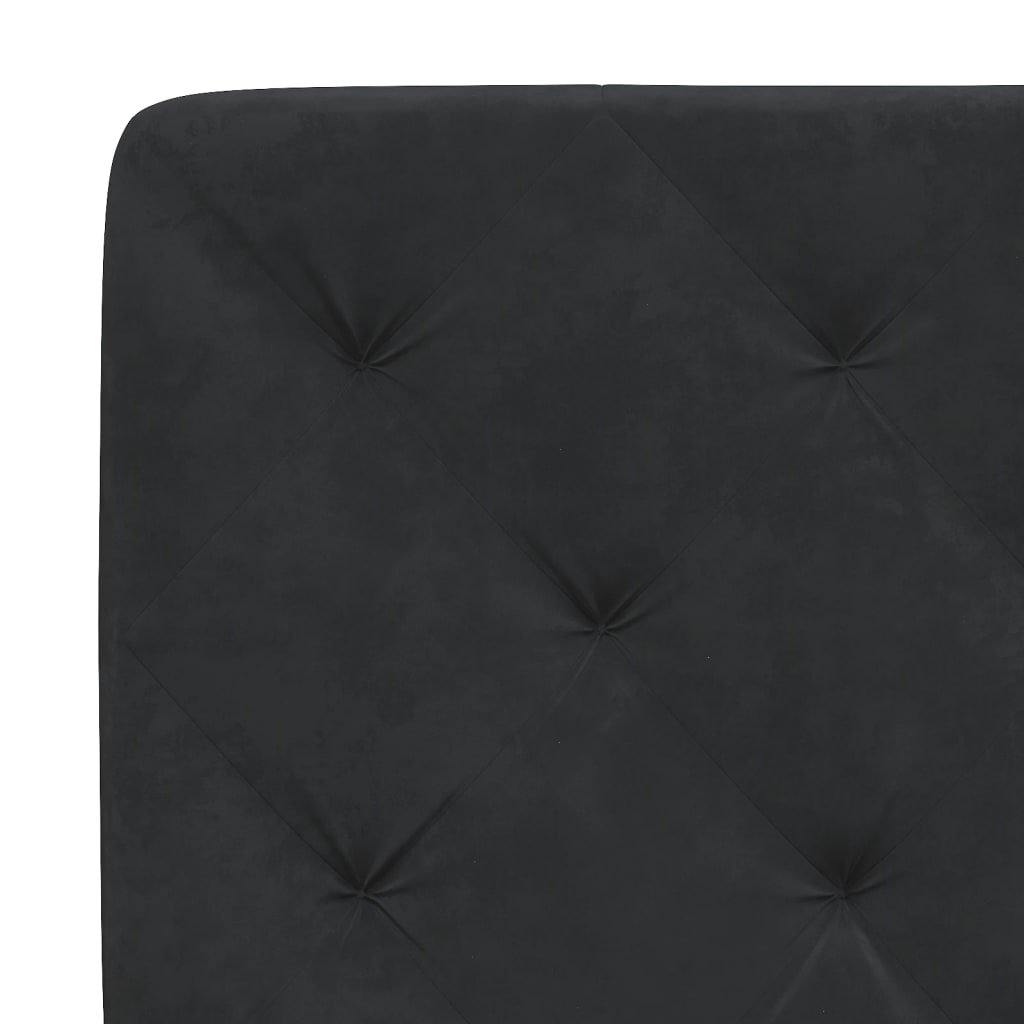 Bed Frame without Mattress Black 160x200 cm Velvet