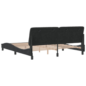 Bed Frame without Mattress Black 180x200 cm Velvet