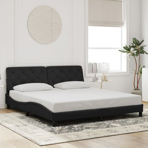 Bed Frame without Mattress Black 180x200 cm Velvet