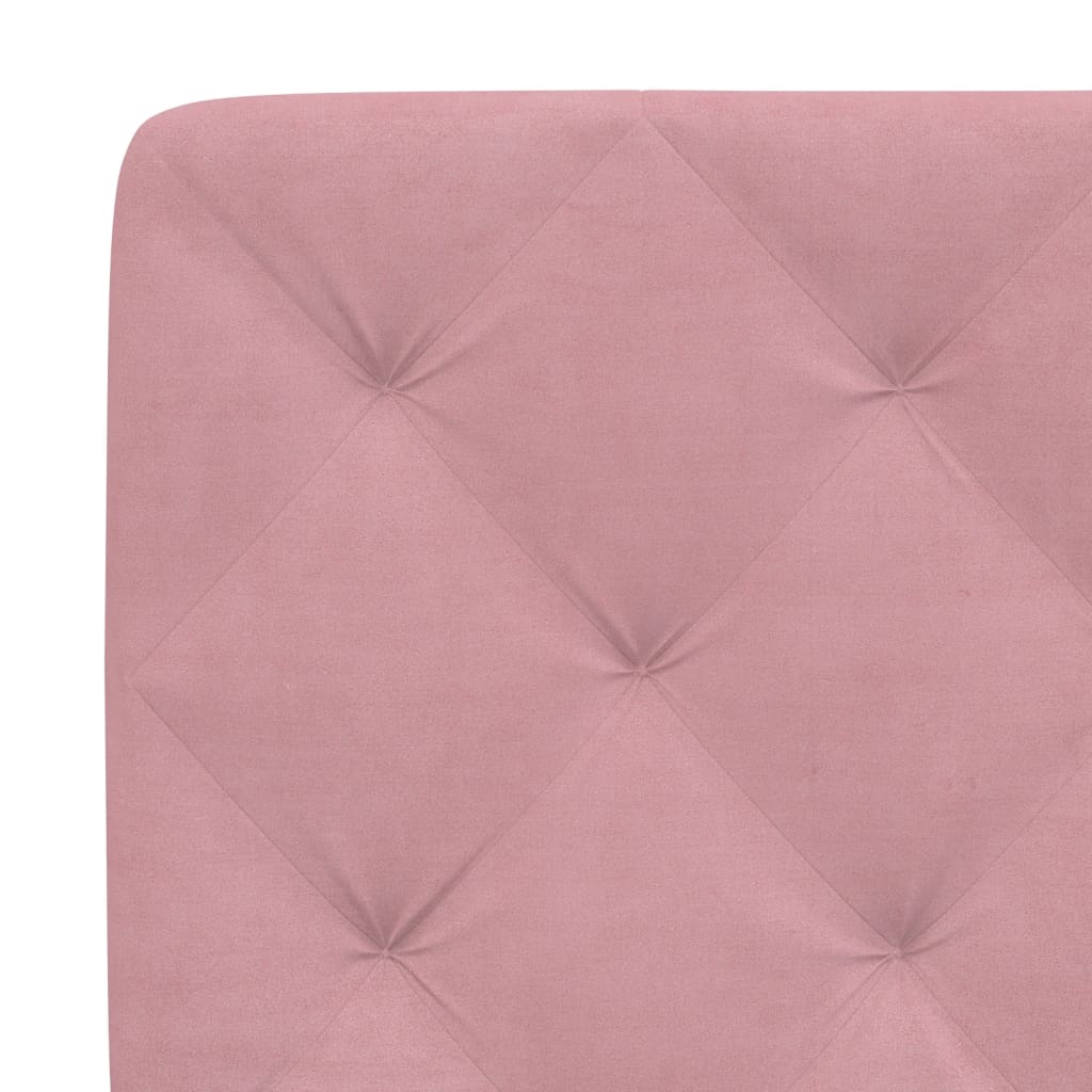Bed Frame without Mattress Pink 200x200 cm Velvet