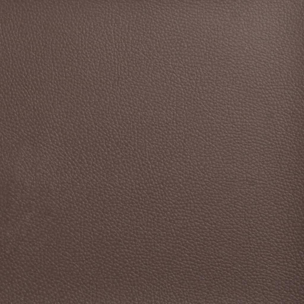 Bed Frame without Mattress "Hvar" Brown 80x200 cm Faux Leather