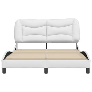 Bed Frame without Mattress "Hvar" White 140x200 cm Faux Leather