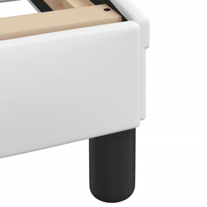 Bed Frame without Mattress "Hvar" White 140x200 cm Faux Leather