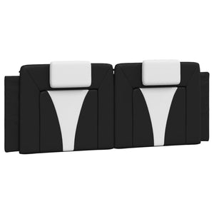 Bed Frame "Viana" without Mattress Black and White 120x200 cm Faux Leather