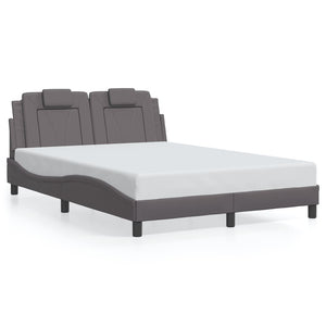 Bed Frame "Viana" without Mattress Grey 140x200 cm Faux Leather