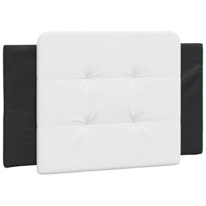 Bed Frame without Mattress "Zadar" Black and White 80x200 cm Faux Leather