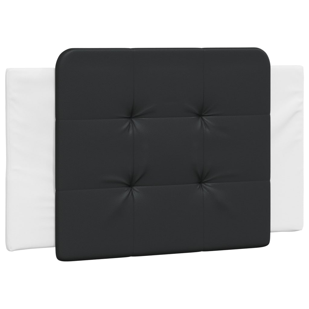 Bed Frame without Mattress "Zadar" White and Black 90x190 cm Faux Leather