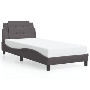 Bed Frame without Mattress "Zadar" Grey 90x200 cm Faux Leather