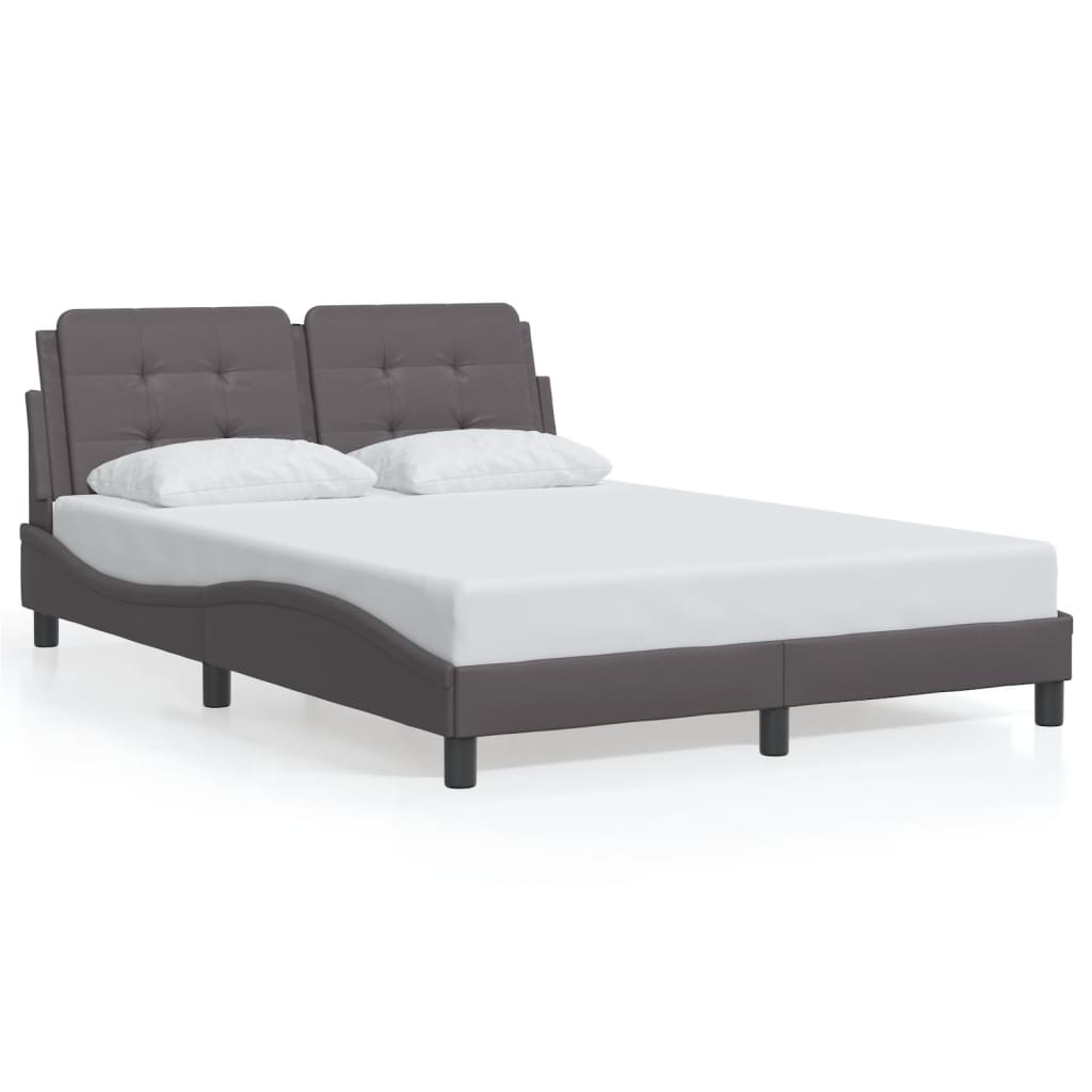 Bed Frame without Mattress "Zadar" Grey 120x200 cm Faux Leather