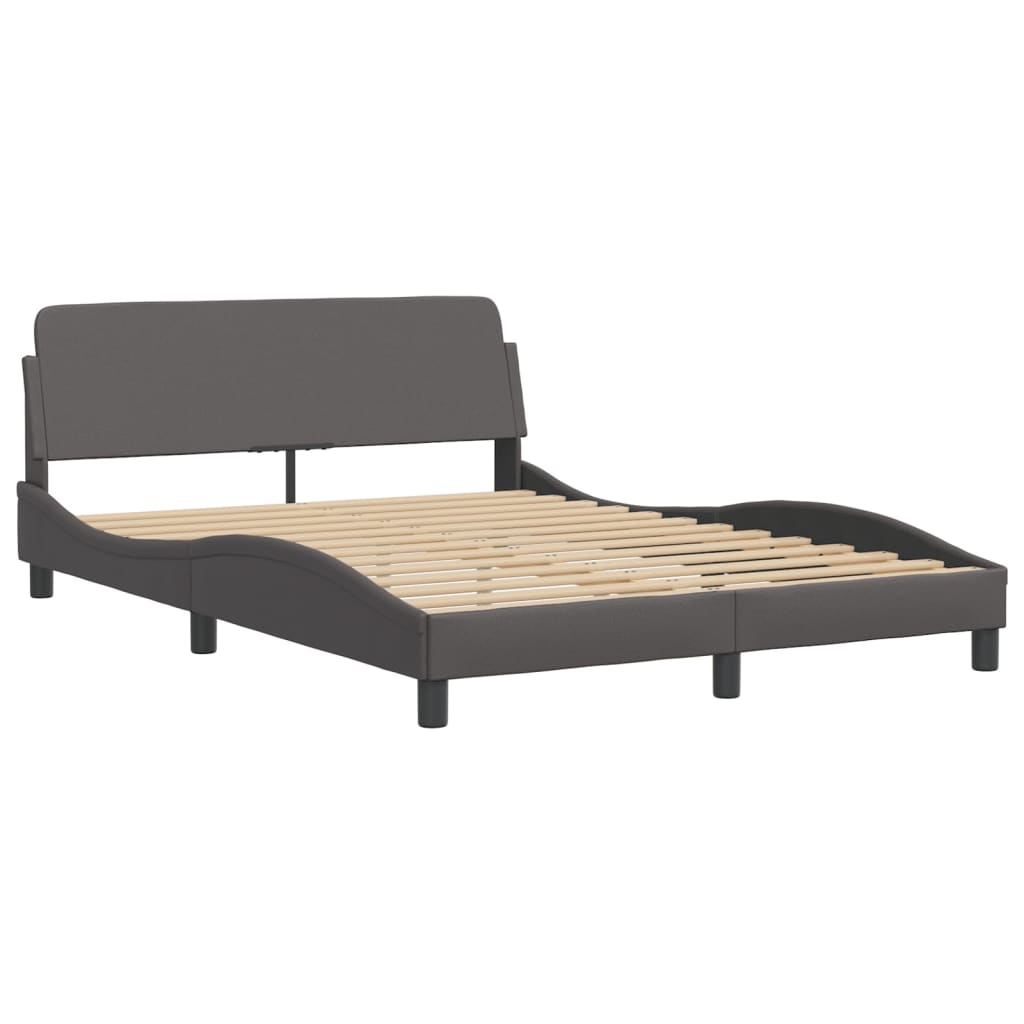 Bed Frame without Mattress "Zadar" Grey 120x200 cm Faux Leather